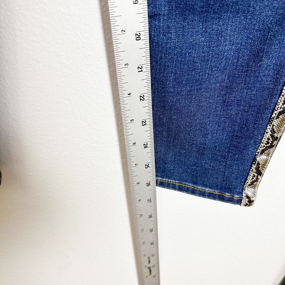 Kut from the Kloth Jeans Snake Print Side Stripe Ankle Skinny sz 8 - Picture 9 of 9